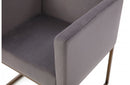 Modrest Marty Modern Dark Grey & Copper Antique Brass Dining Chair