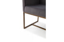 Modrest Marty Modern Dark Grey & Copper Antique Brass Dining Chair