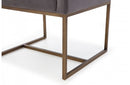 Modrest Marty Modern Dark Grey & Copper Antique Brass Dining Chair