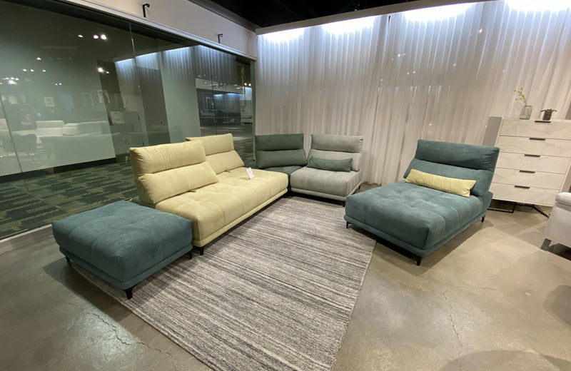 David Ferrari Pashmina Contemporary Multi Colored Fabric Modular Sectional Sofa