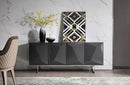 Modrest Vanguard Modern Dark Grey High Gloss Buffet