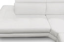 Coronelli Collezioni Viola - Italian Contemporary Grey Leather Right Facing Sectional Sofa
