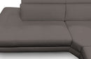 Coronelli Collezioni Viola - Italian Contemporary Grey Leather Sectional Sofa