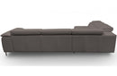 Coronelli Collezioni Viola - Italian Contemporary Grey Leather Sectional Sofa