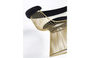 Modrest Chandler Black Velvet & Gold Dining Chair
