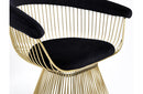 Modrest Chandler Black Velvet & Gold Dining Chair