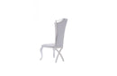 Modrest Bonnie Modern Grey Velvet & Stainless Steel Dining Chair (Set of 2)
