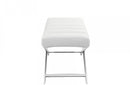Modrest Xane Contemporary White Vegan Leather Bench