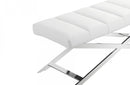 Modrest Xane Contemporary White Vegan Leather Bench