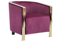 Divani Casa Anthony Modern Pink & Gold Accent Chair