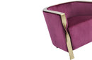 Divani Casa Anthony Modern Pink & Gold Accent Chair